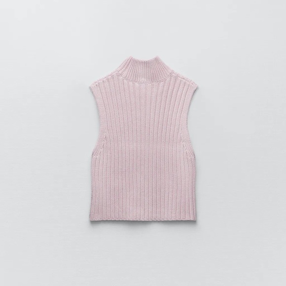 Zara high collar knit top - Picture 2 of 6